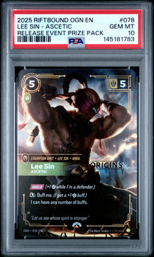 Lee Sin Release Event Prize Pack #078 PSA 10