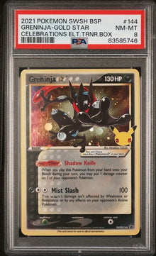 Greninja-Gold Star Promo #SWSH144 PSA 8