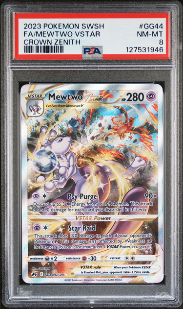 Mewtwo VSTAR Galarian Gallery #GG44 PSA 8