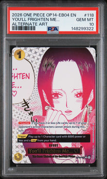 You'll Frighten Me Alternate Art #118 PSA 10