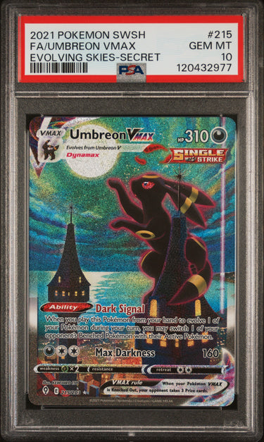 Umbreon VMAX Alt Art Secret #215 PSA 10