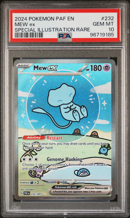 Mew ex Special Illustration Rare Paldean Fates #232 PSA 10