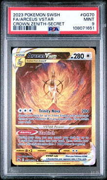 Arceus Vstar Secret Rare #GG70 PSA 9