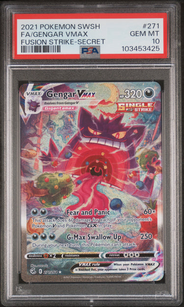 Gengar VMAX Fusion Strike Alt Art PSA 10