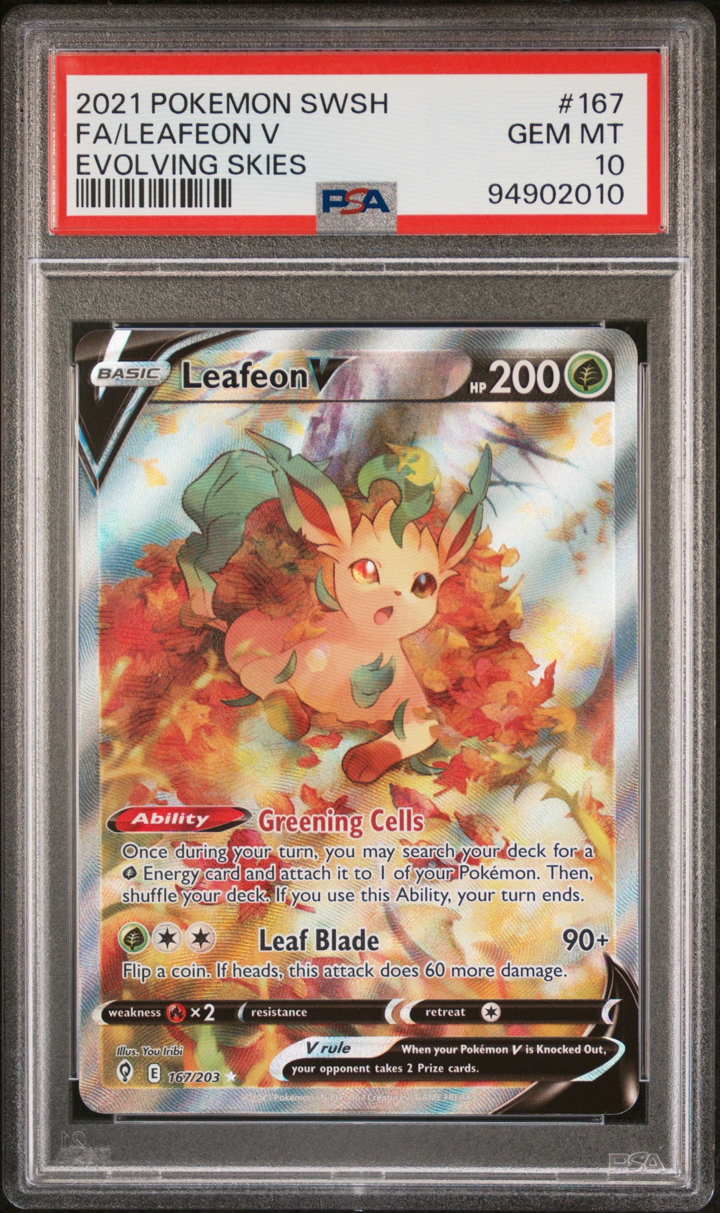 Leafeon V Alternate Art PSA 10