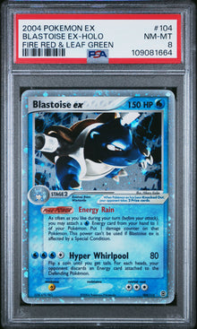 Blastoise ex Holo #104 PSA 8