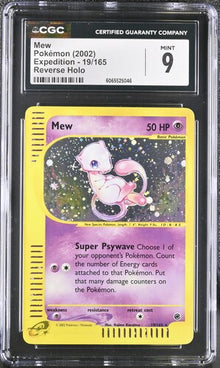 Mew Expedition Reverse Holo #19 - ERROR SLAB CGC 9
