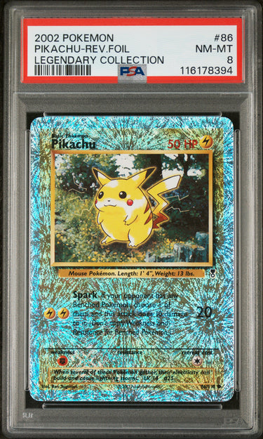 Pikachu Reverse Holo Legendary Collection #86 PSA 8