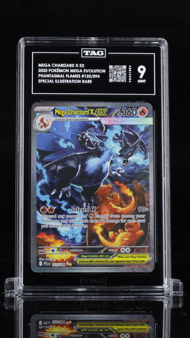MEGA CHARIZARD X EX 2025 POKÉMON MEGA EVOLUTION #125/094 TAG 9