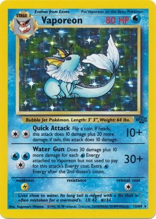 Vaporeon Holo Unlimited