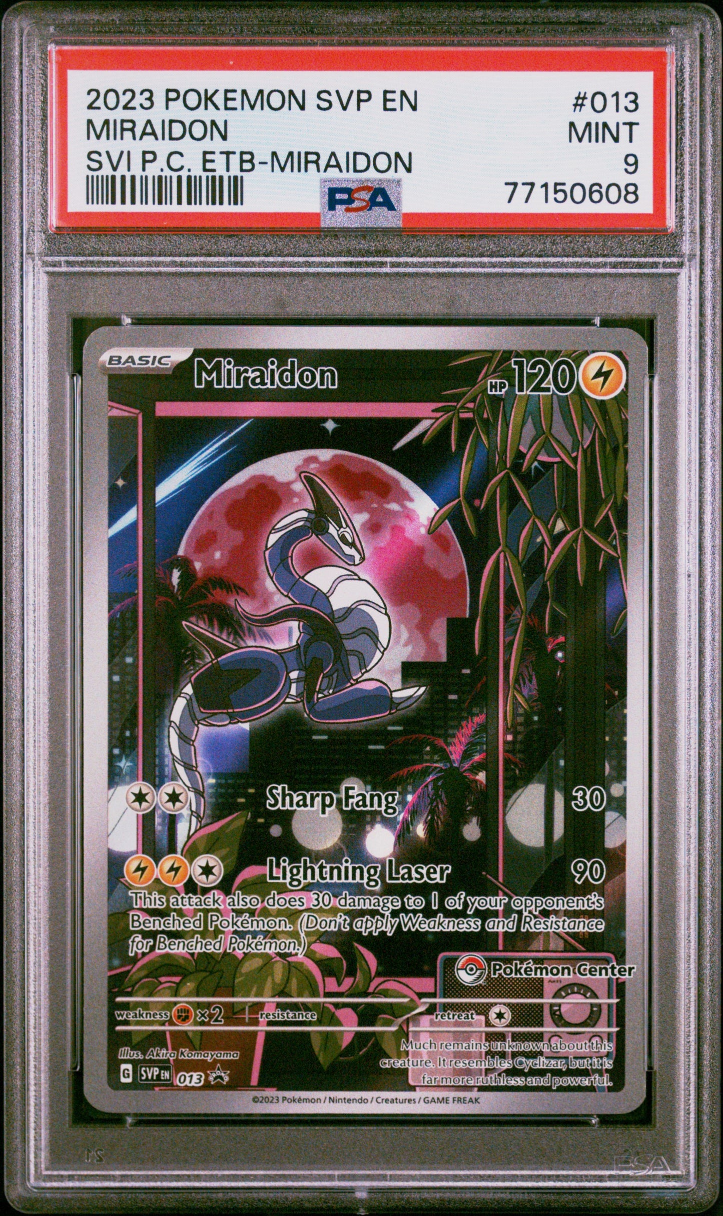 Miraidon Illustration Rare Promo Pokemon Center #013 PSA 9