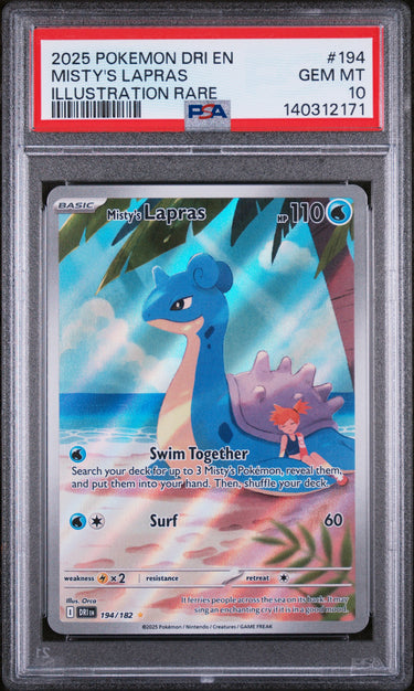 Misty's Lapras Illustration Rare #194 PSA 10