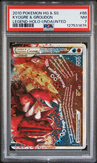 Kyogre & Groudon LEGEND Bottom #88 HGSS UNDAUNTED PSA 7