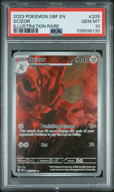 Scizor Illustration Rare #205 PSA 10