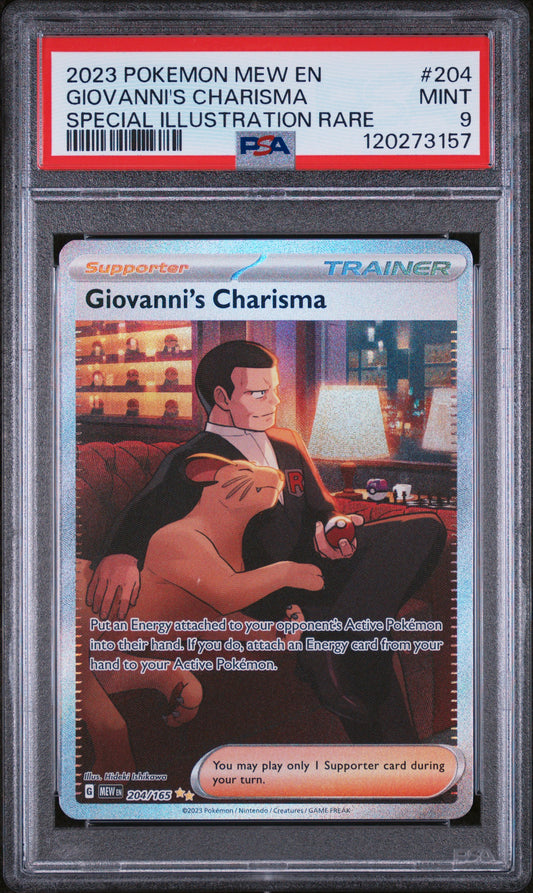 Giovanni's Charisma Special Illustration Rare 151 #204 PSA 9