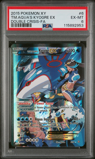 Team Aqua's Kyogre EX Full Art #6/34 PSA 6