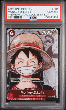 Monkey.D.Luffy Prem. Card Collection 25th Ed. PSA 10