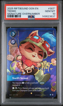 Teemo 307* Signature Overnumber PSA 10 - front