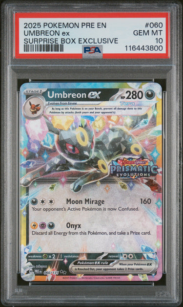 Umbreon Ex 060/131 Surprise Box Exclusive PSA 10