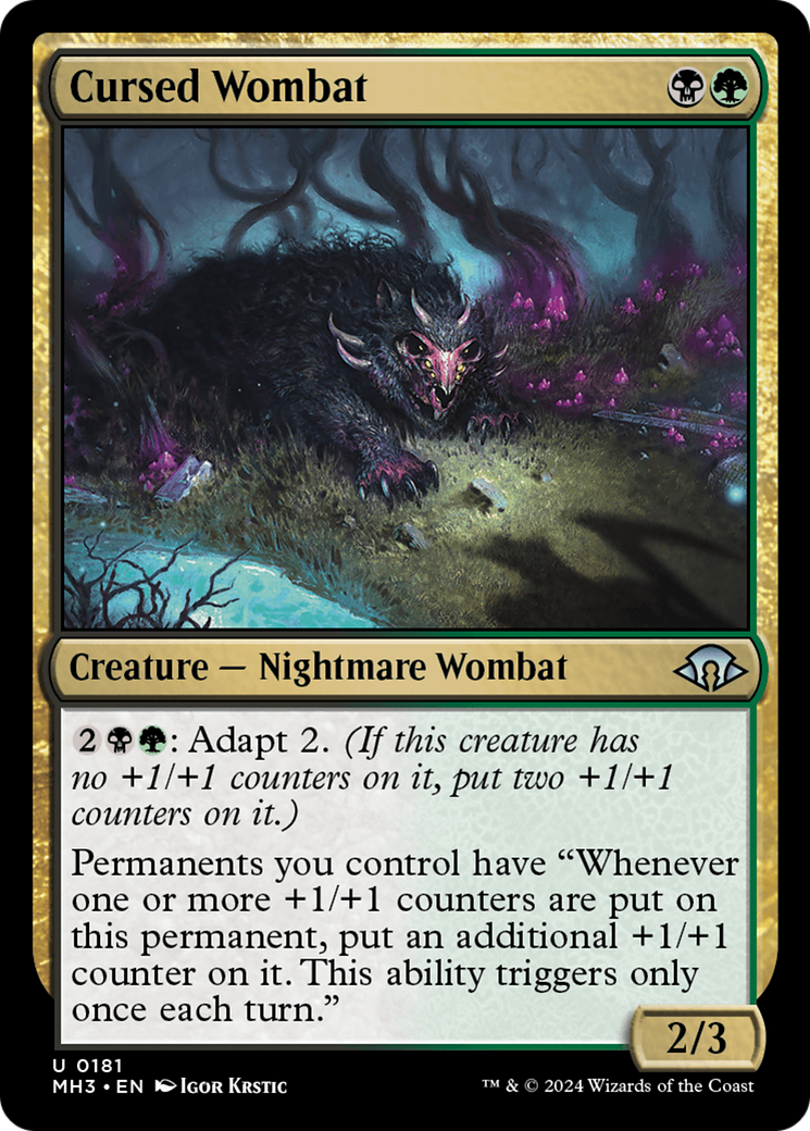 Cursed Wombat (MH3-181) - Modern Horizons 3