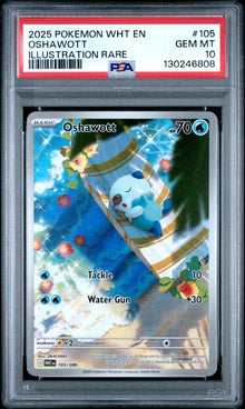 2025 POKEMON WHT EN-WHITE FLARE #105 OSHAWOTT ILLUSTRATION RARE