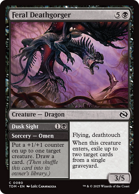 Feral Deathgorger // Dusk Sight (TDM-080) - Tarkir: Dragonstorm