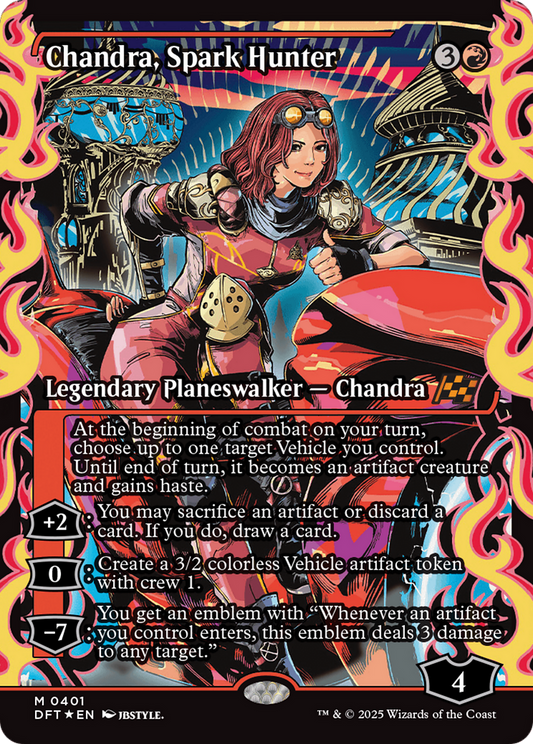 Chandra, Spark Hunter (Showcase) (DFT-401) - Aetherdrift Foil