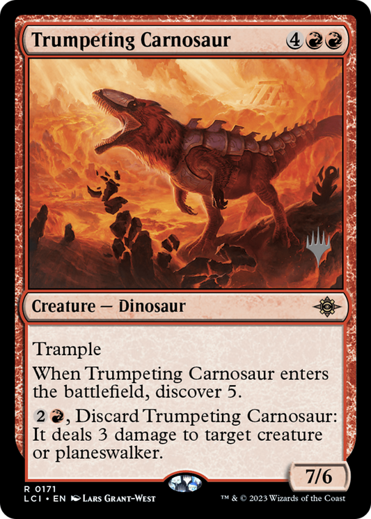 Trumpeting Carnosaur (PPLCI-171) - The Lost Caverns of Ixalan Promos Foil