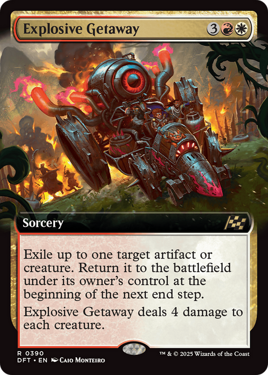 Explosive Getaway (Extended Art) (DFT-390) - Aetherdrift Foil