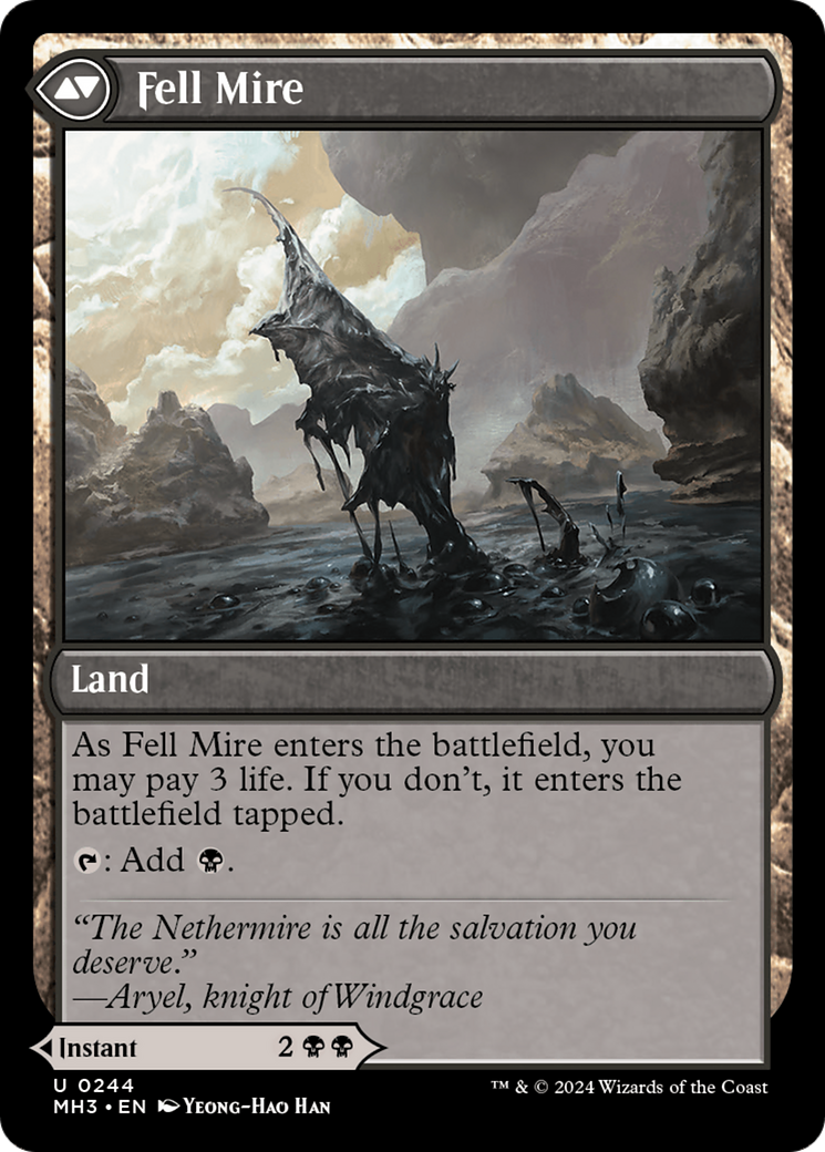 Fell the Profane // Fell Mire (MH3-244) - Modern Horizons 3 Foil