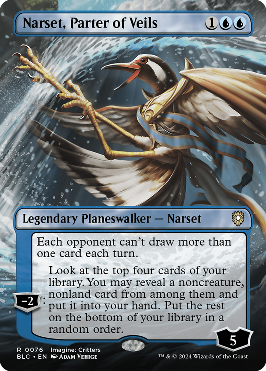 Narset, Parter of Veils (BLC-076) - Bloomburrow Commander (Borderless) Foil