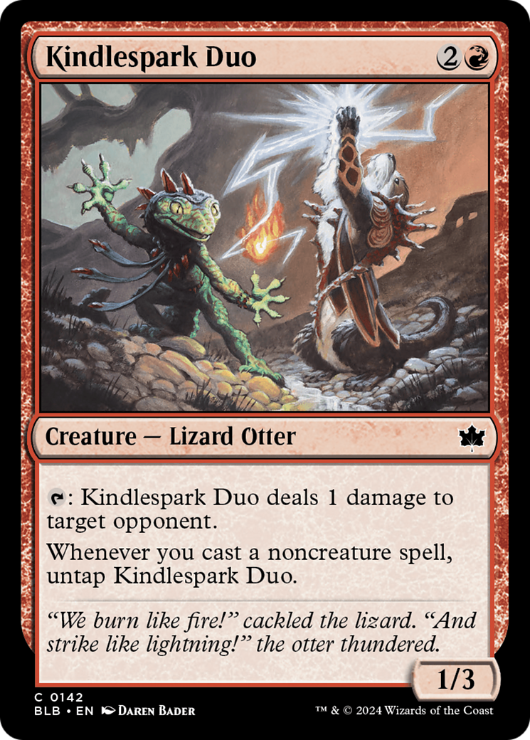 Kindlespark Duo (BLB-142) - Bloomburrow Foil
