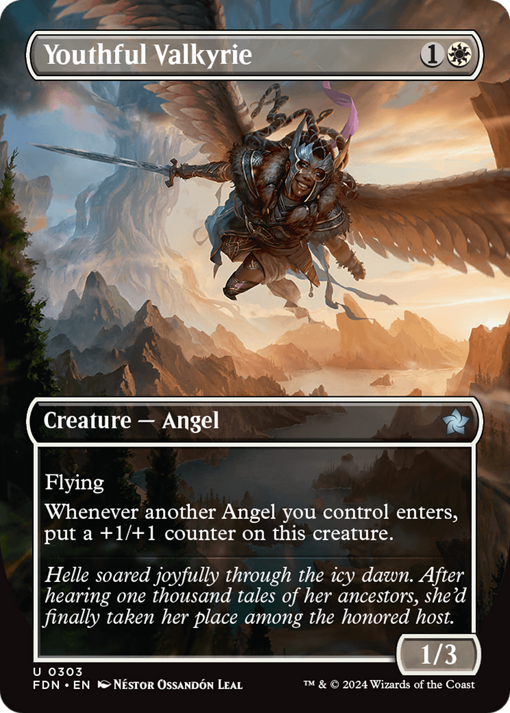 Youthful Valkyrie (FDN-303) - Foundations (Borderless) Foil