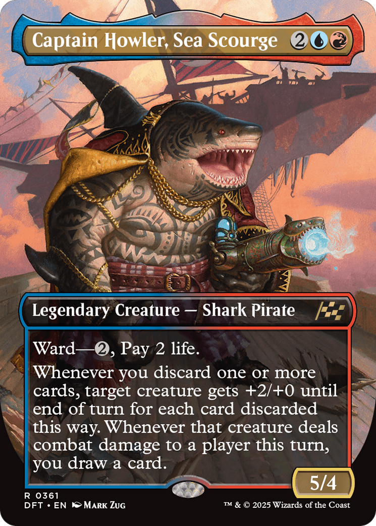 Captain Howler, Sea Scourge (Borderless) (DFT-361) - Aetherdrift