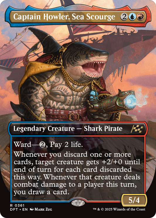 Captain Howler, Sea Scourge (Borderless) (DFT-361) - Aetherdrift
