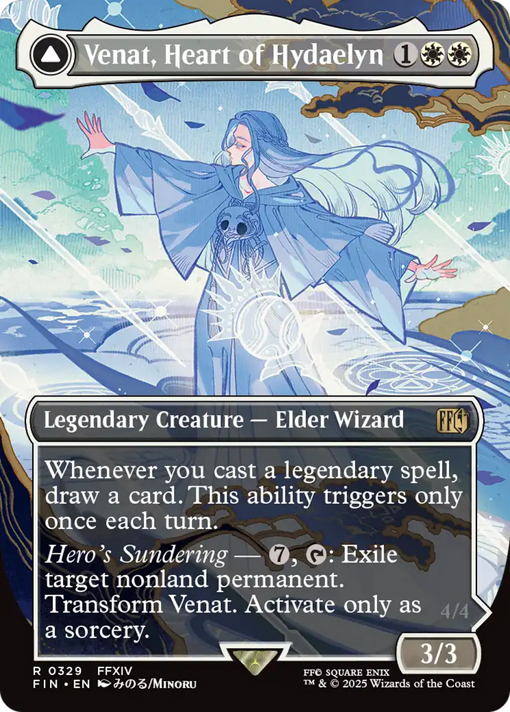 Venat, Heart of Hydaelyn // Hydaelyn, the Mothercrystal (FIN-329) - FINAL FANTASY (Borderless) Foil