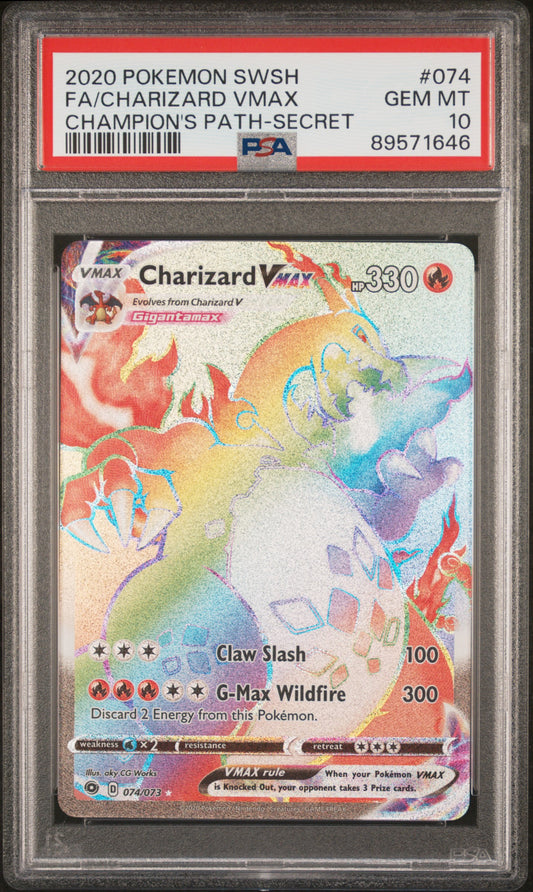 Charizard VMAX Rainbow Rare Secret PSA 10