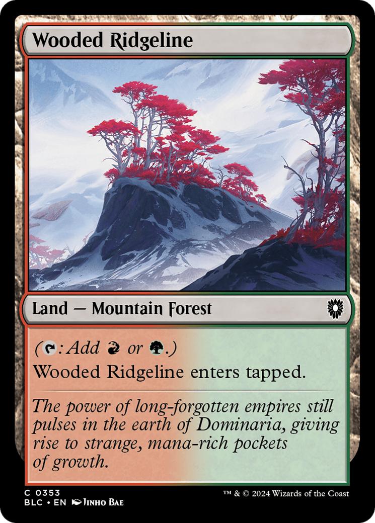 Wooded Ridgeline (BLC-353) - Bloomburrow Commander