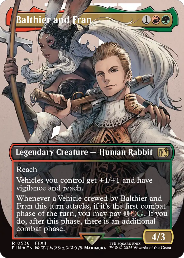 Balthier and Fran (Borderless) (Surge Foil) (FIN-538) - FINAL FANTASY Foil