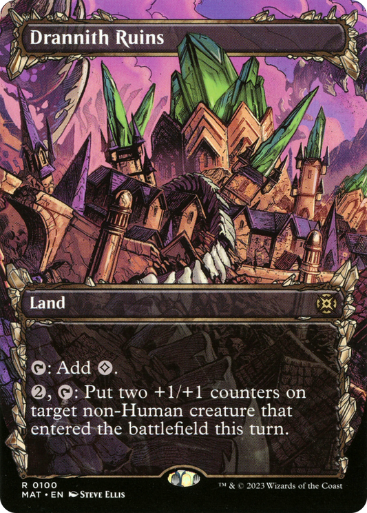 Drannith Ruins (MAT-100) - March of the Machine: The Aftermath: (Showcase) (Borderless) Foil