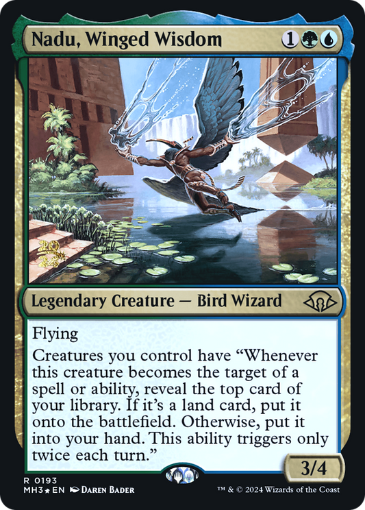 Nadu, Winged Wisdom (PMH3-193S) - Modern Horizons 3 Promos Foil