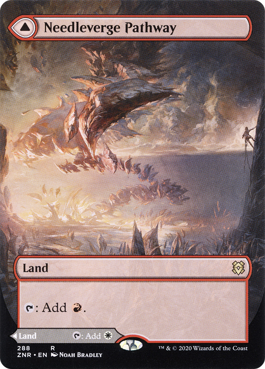 Needleverge Pathway // Pillarverge Pathway (ZNR-288) - Zendikar Rising: (Showcase) (Borderless)