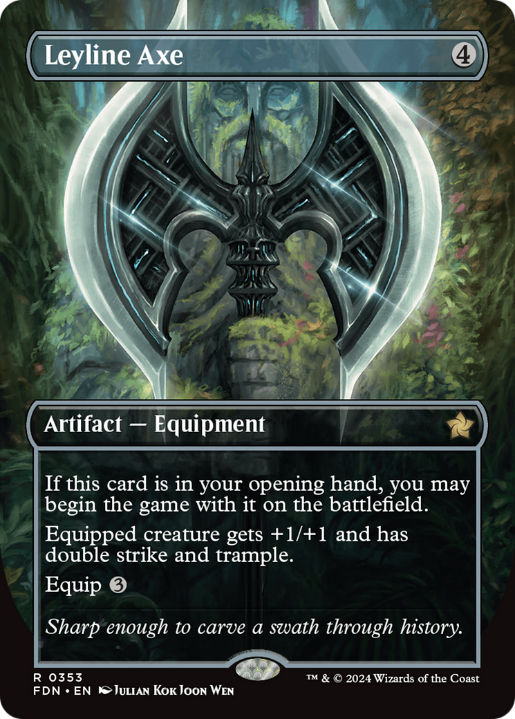 Leyline Axe (FDN-353) - Foundations (Borderless) Foil