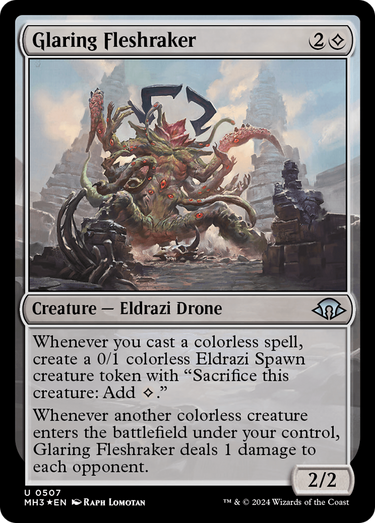 Glaring Fleshraker (Ripple Foil) (MH3-507) - Modern Horizons 3 Foil