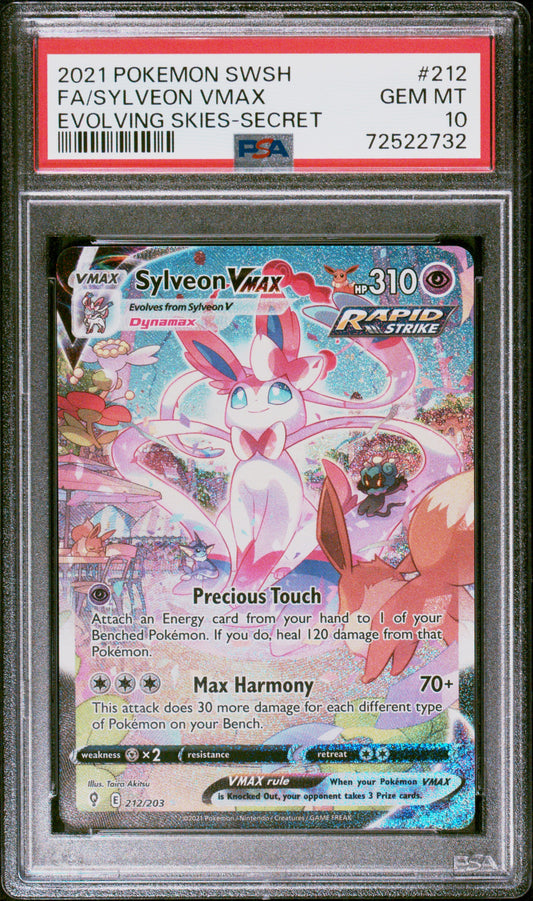 Sylveon VMAX Alternate Art Secret #212 PSA 10