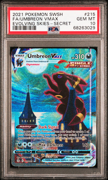 Umbreon VMAX Alt Art Secret #215 PSA 10