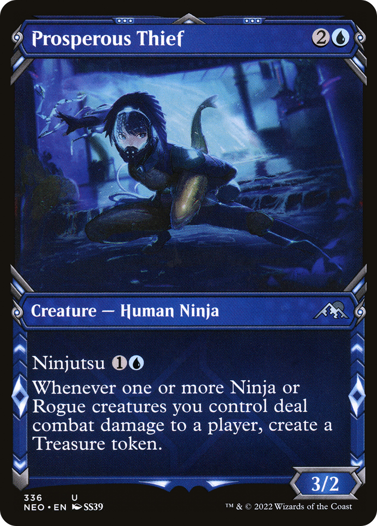 Prosperous Thief (NEO-336) - Kamigawa: Neon Dynasty: (Showcase) Foil