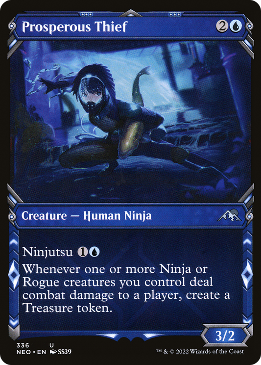 Prosperous Thief (NEO-336) - Kamigawa: Neon Dynasty: (Showcase) Foil