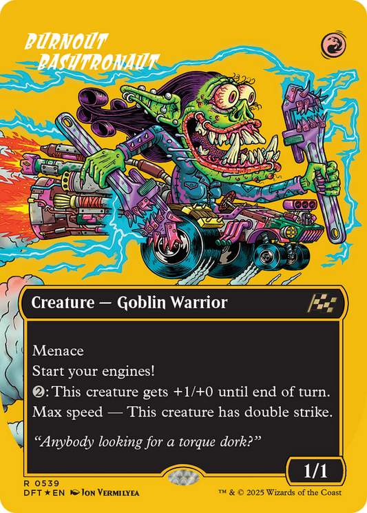 Burnout Bashtronaut (Borderless) (First-Place Foil) (DFT-539) - Aetherdrift Foil