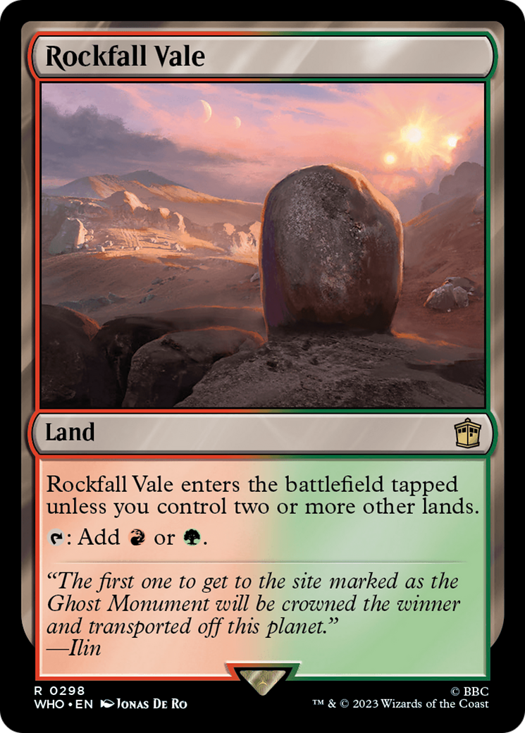 Rockfall Vale (WHO-298) - Doctor Who